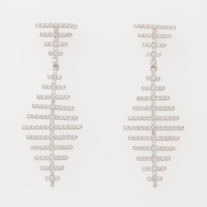 Abstract Dangle Diamond Earrings