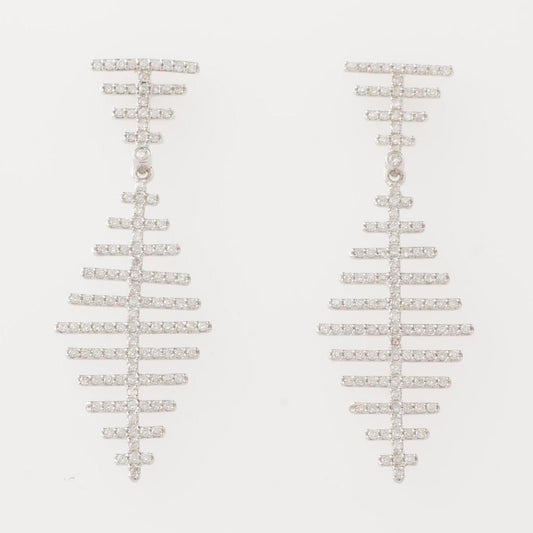 Abstract Dangle Diamond Earrings