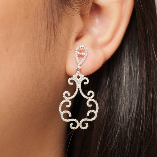 Filigree Chandelier Diamond Earrings
