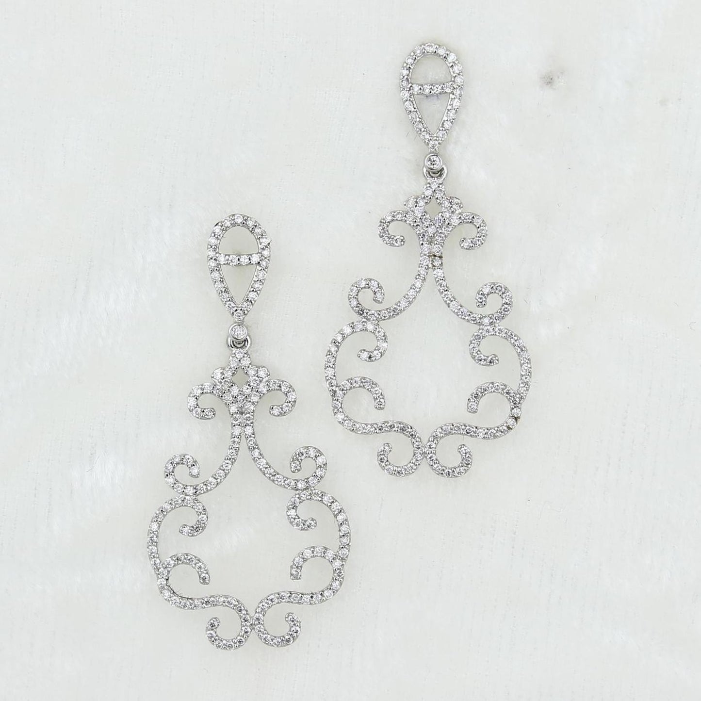 Filigree Chandelier Diamond Earrings