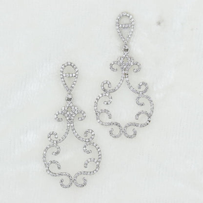 Filigree Chandelier Diamond Earrings