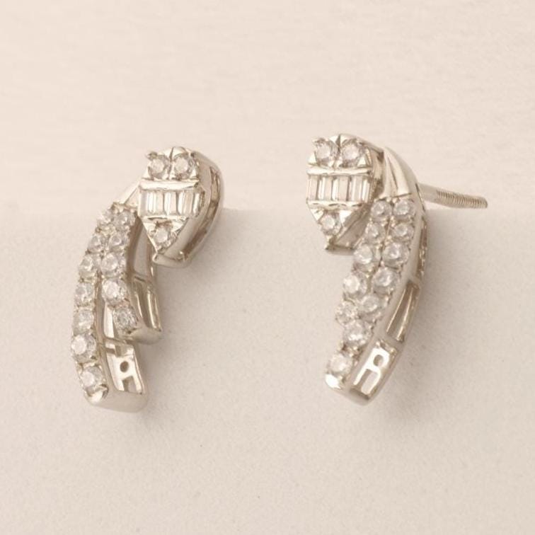 Diamond Climber Stud Earrings