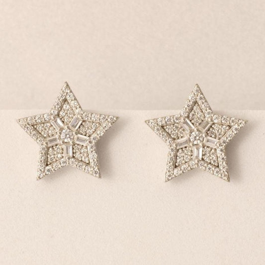 Star Diamond Stud Earrings