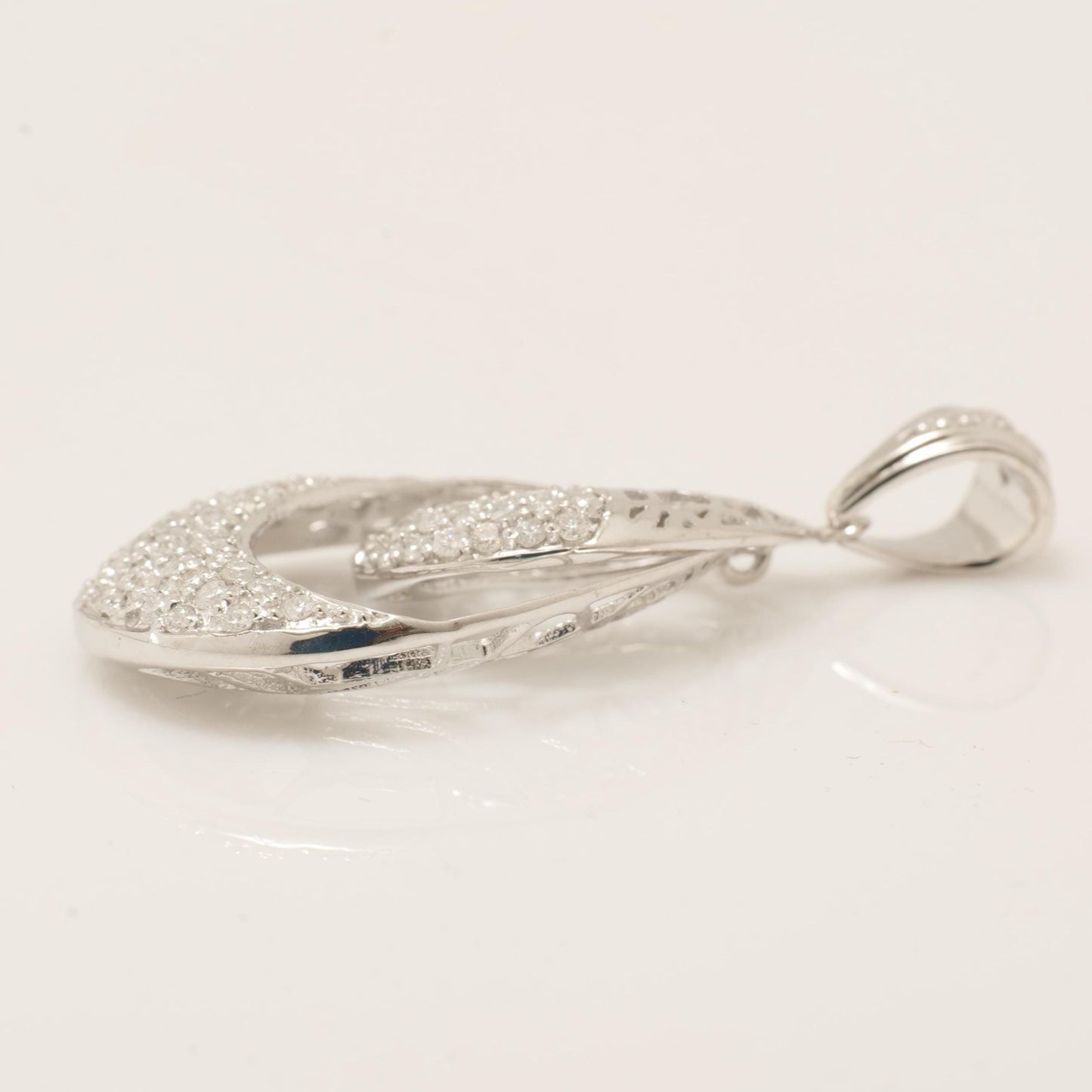Teardrop Diamond Pendant Necklace