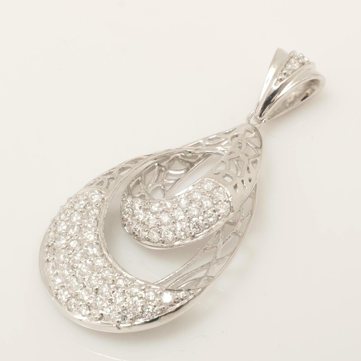 Teardrop Diamond Pendant Necklace