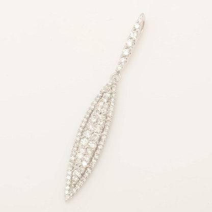 Leaf Natural Diamond Halo Drop Pendant