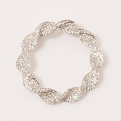 Twist Circle Natural Diamond Pendant