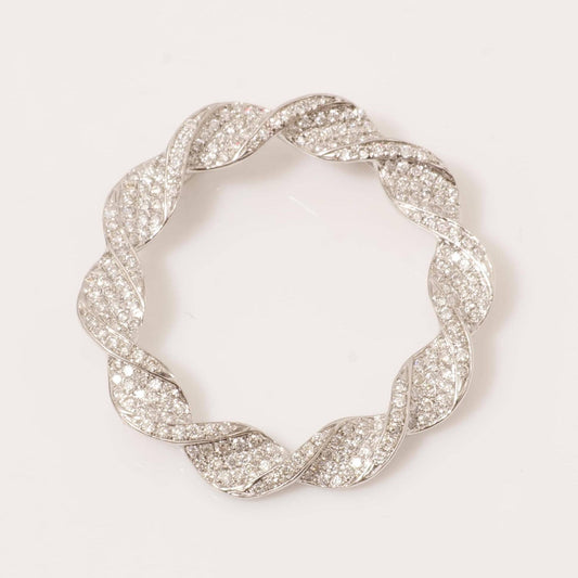 Twist Circle Natural Diamond Pendant