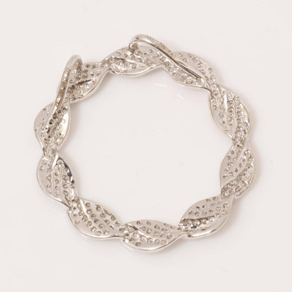 Twist Circle Natural Diamond Pendant