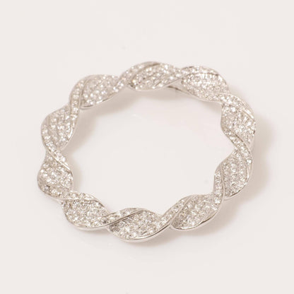 Twist Circle Natural Diamond Pendant