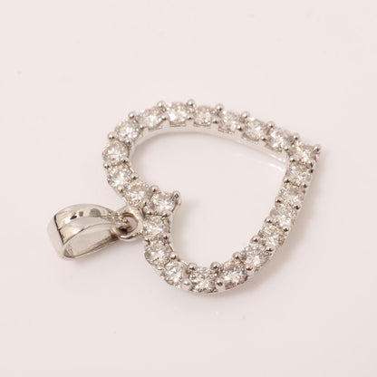 Open Heart Natural Diamond Pendant