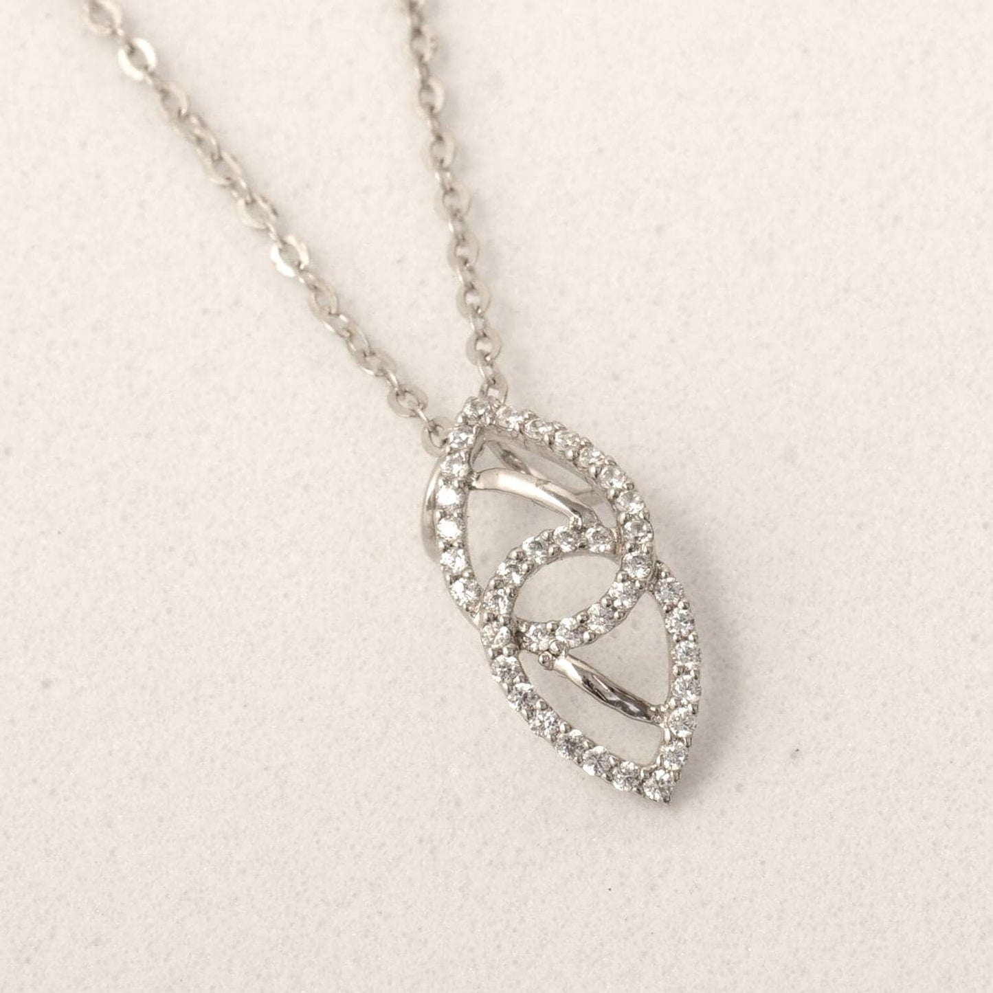 Double Teardrop Diamond Necklace