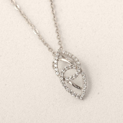 Double Teardrop Diamond Necklace