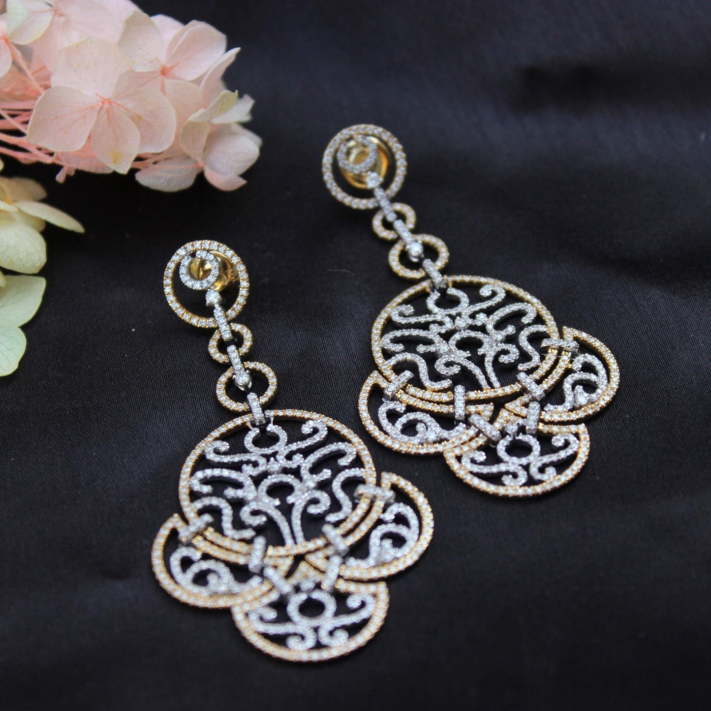 Filigree Chandelier Diamond Earrings