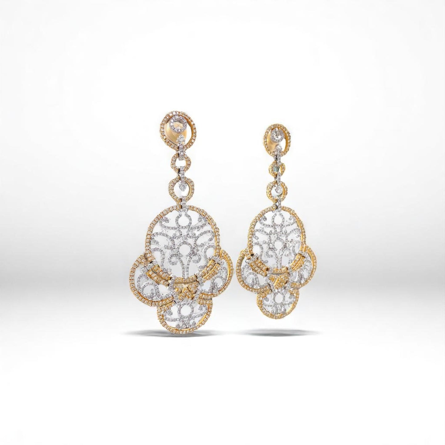 Filigree Chandelier Diamond Earrings