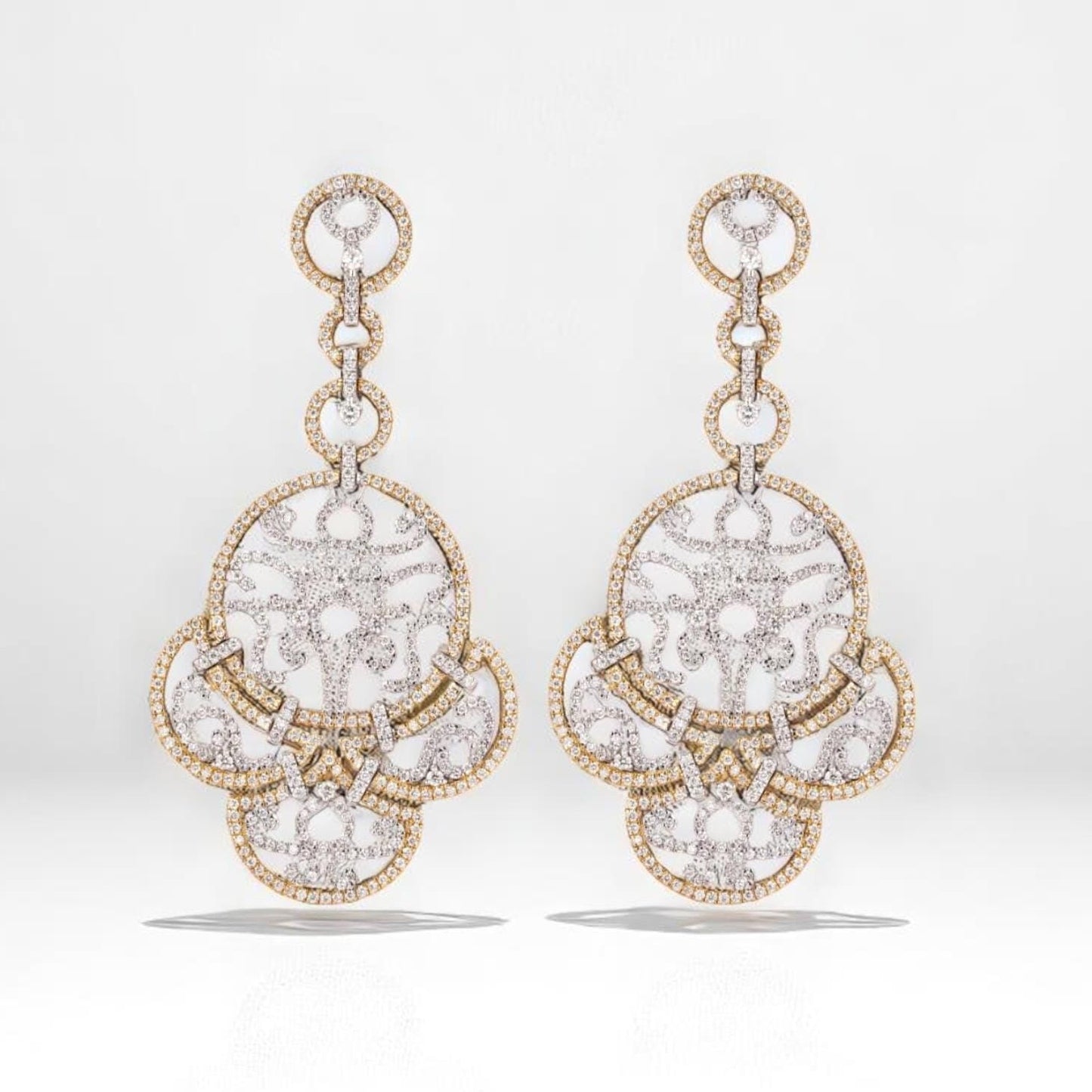 Filigree Chandelier Diamond Earrings