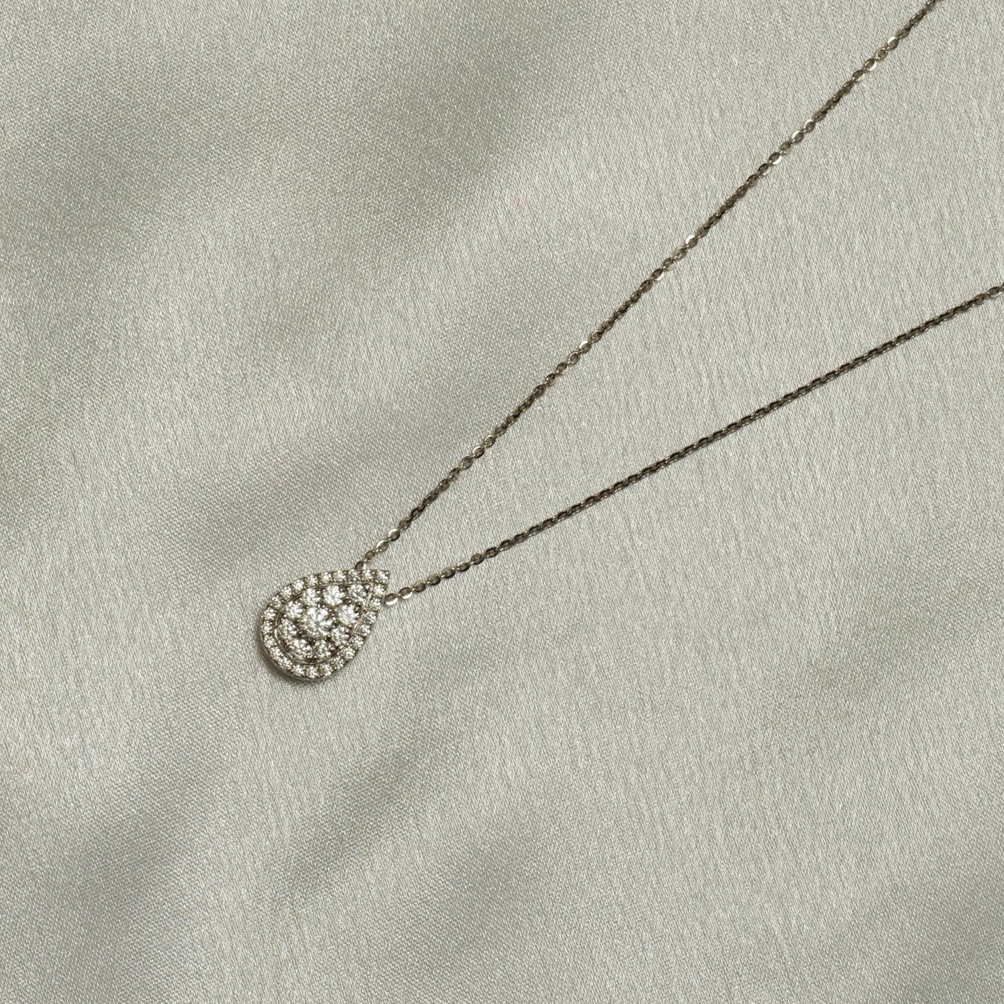 Pear Cluster Diamond Pendant