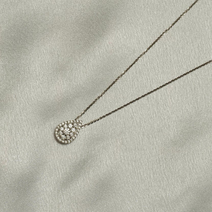 Pear Cluster Diamond Pendant