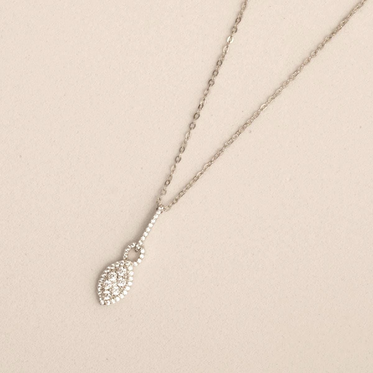 Halo Eye Illusion Diamond Pendant Necklace