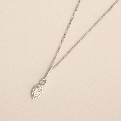 Halo Eye Illusion Diamond Pendant Necklace