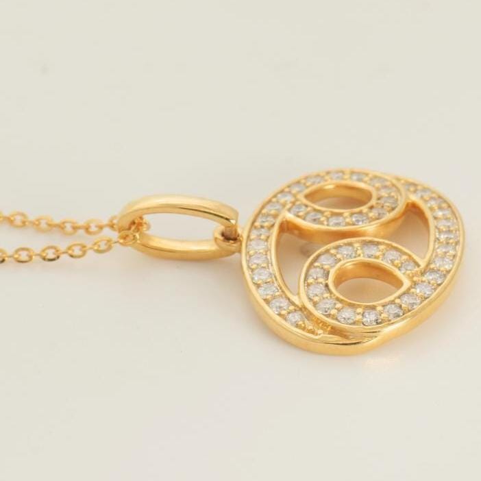 Cancer Horoscope Diamond Necklace