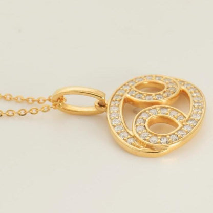 Cancer Horoscope Diamond Necklace