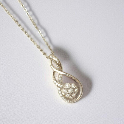 Infinity Swirl Diamond Pendant Necklace