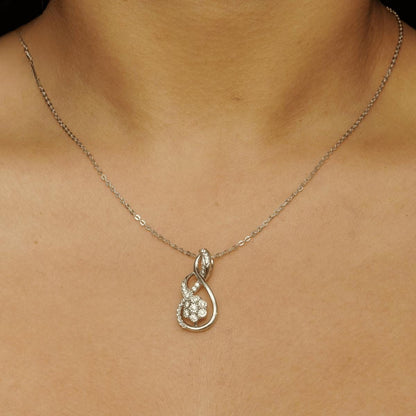 Infinity Swirl Diamond Pendant Necklace
