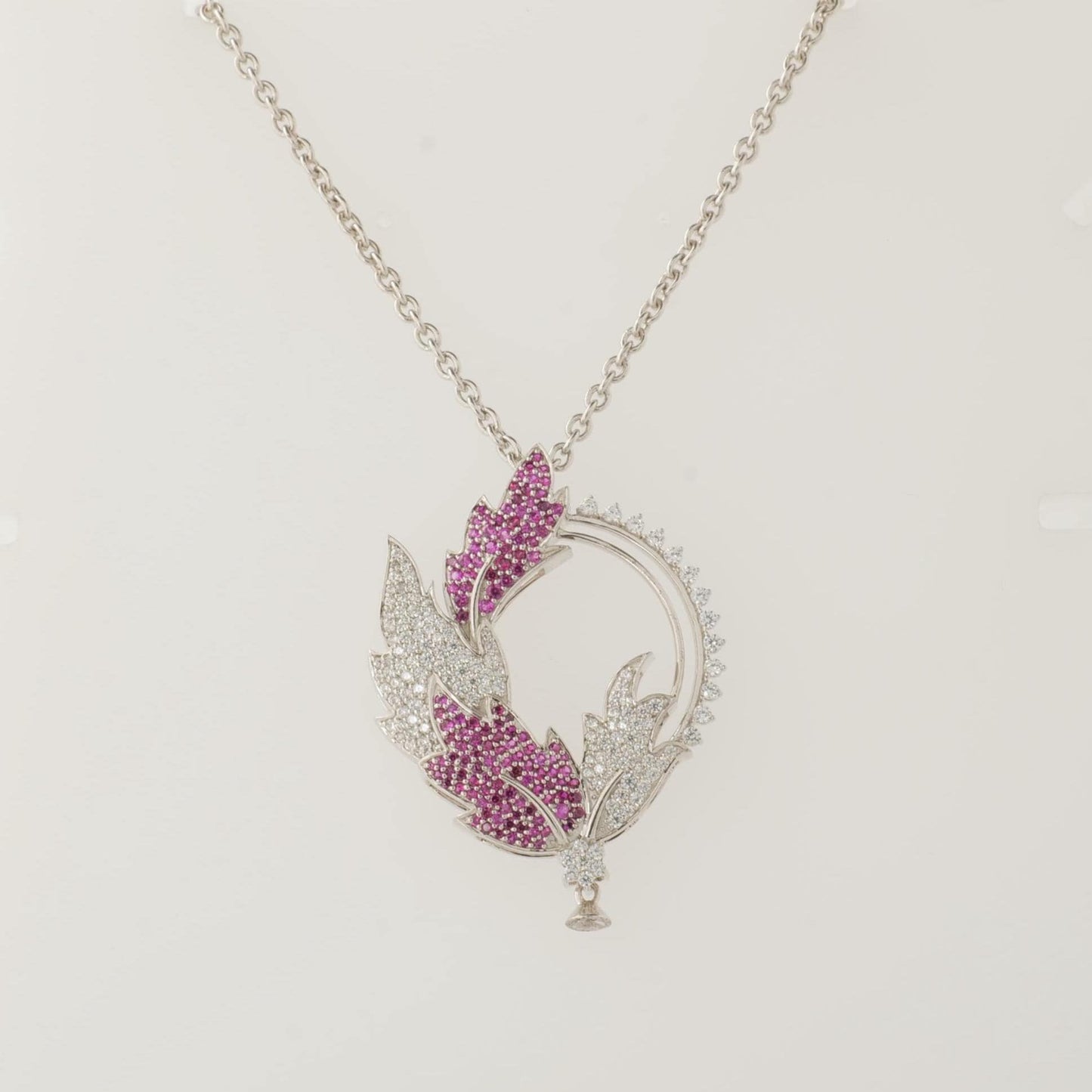Leaf Diamond Pendant Necklace