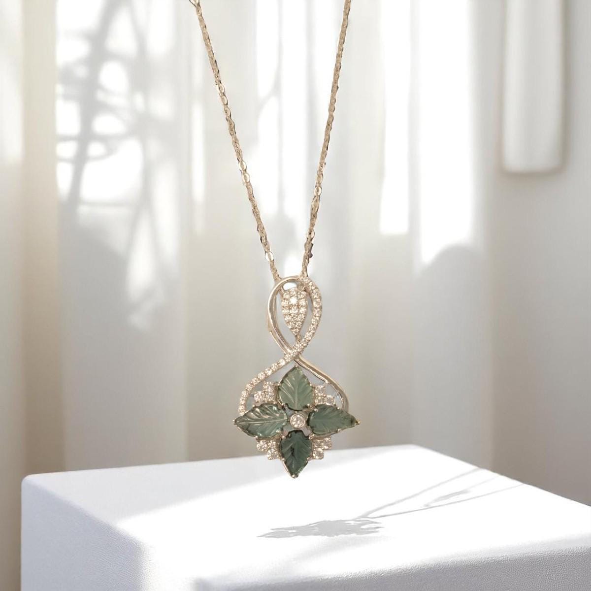 Infinity Loop Diamond Pendant Necklace