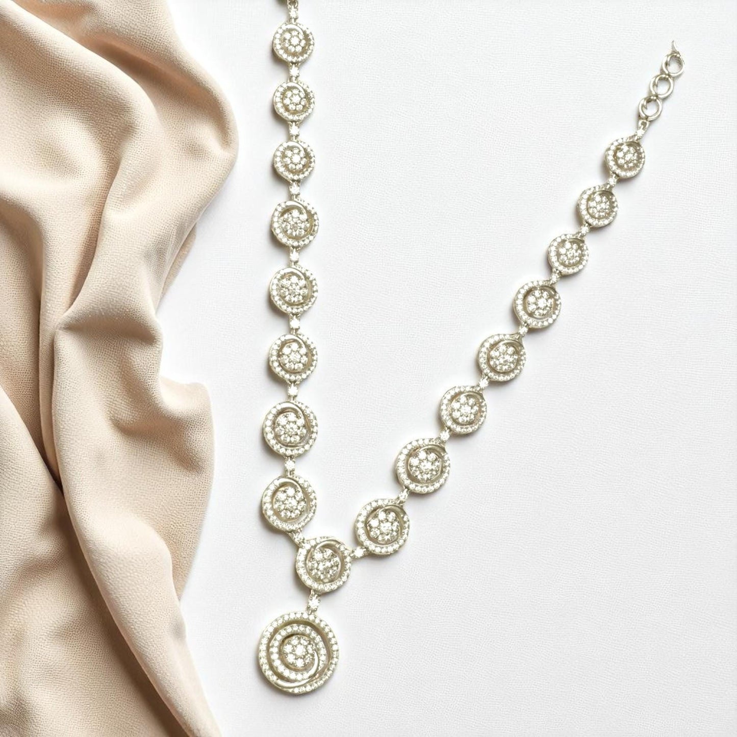 Swirl Diamond Necklace