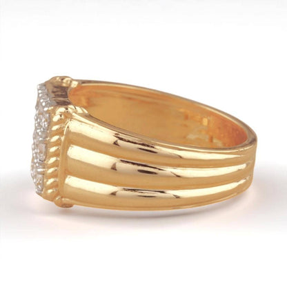 Square Grid Men's Diamond Ring