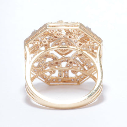 Octagonal Natural Diamond Ring