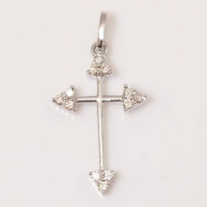 Arrow Cross Diamond Pendant