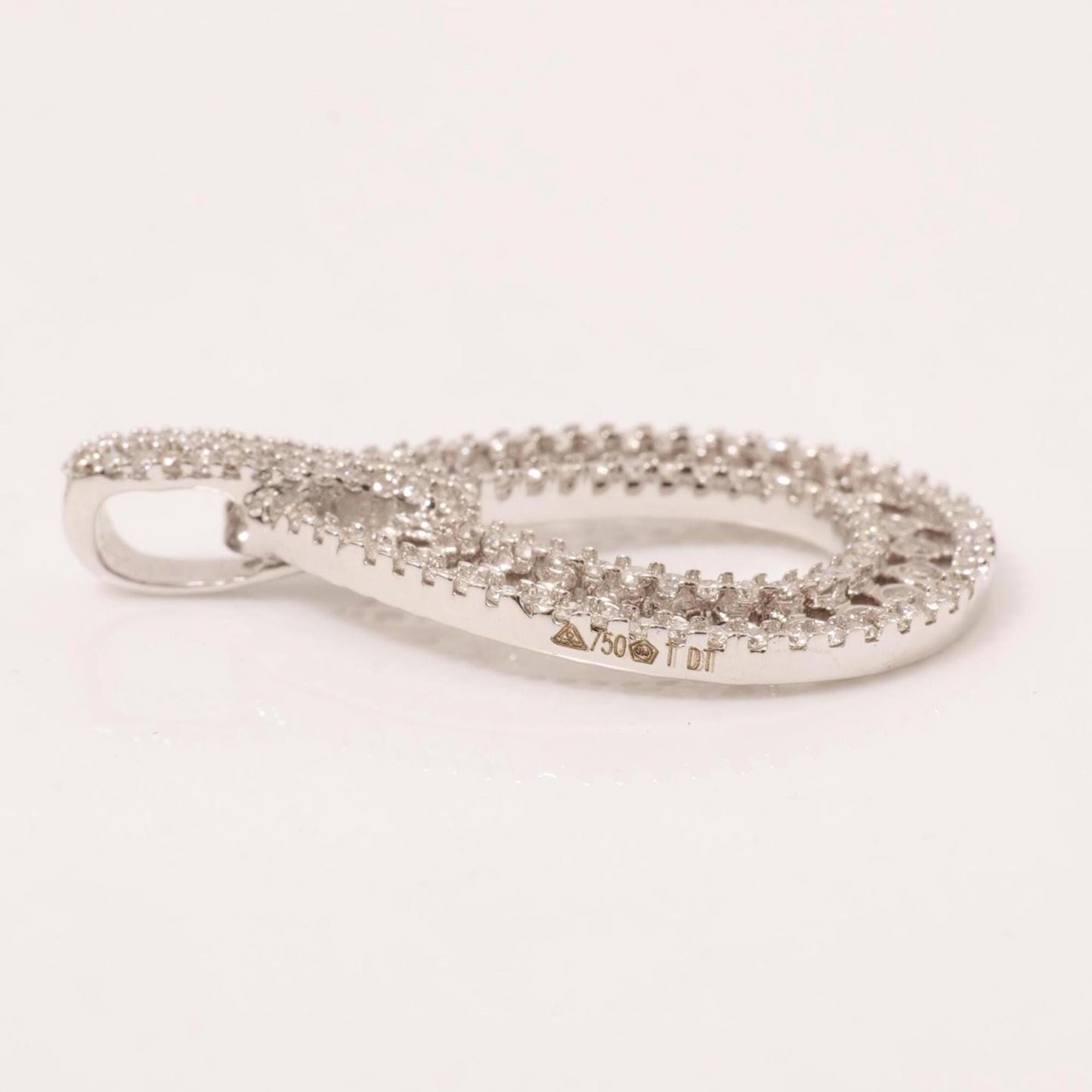 Pear Natural Diamond Stackable Pendant