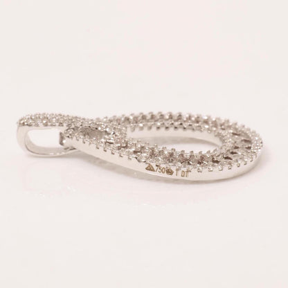 Pear Natural Diamond Stackable Pendant