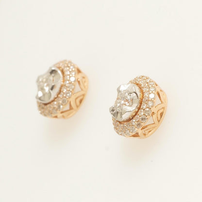 Solitaire Halo Natural Diamond Stud Earring