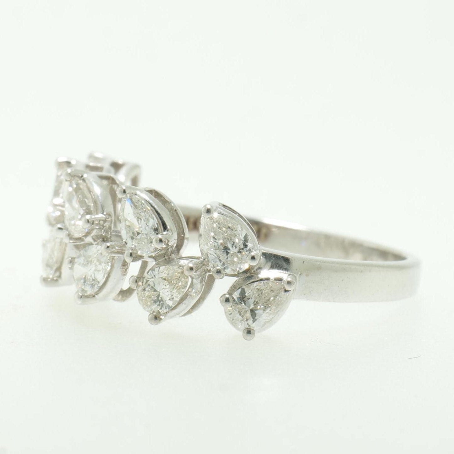 Leaf Diamond Eternity Band