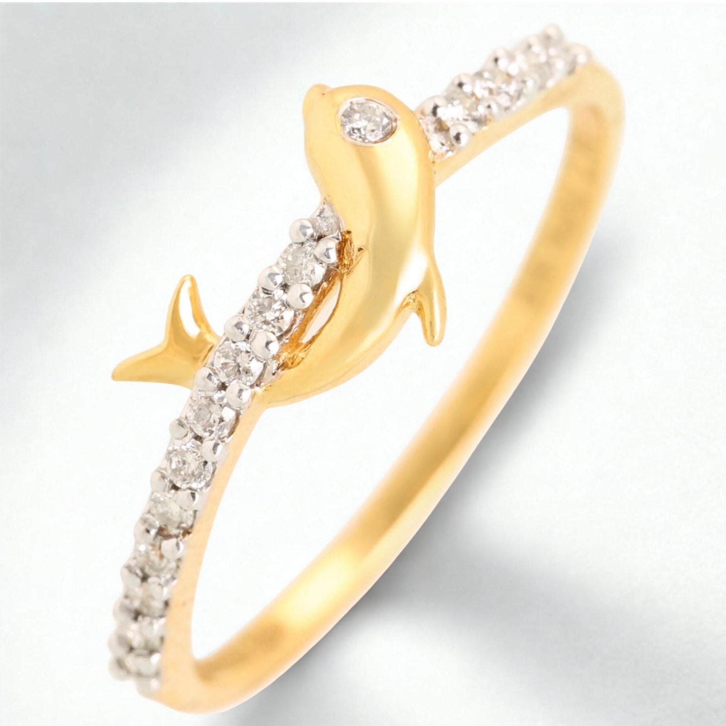 Dolphin Diamond Ring