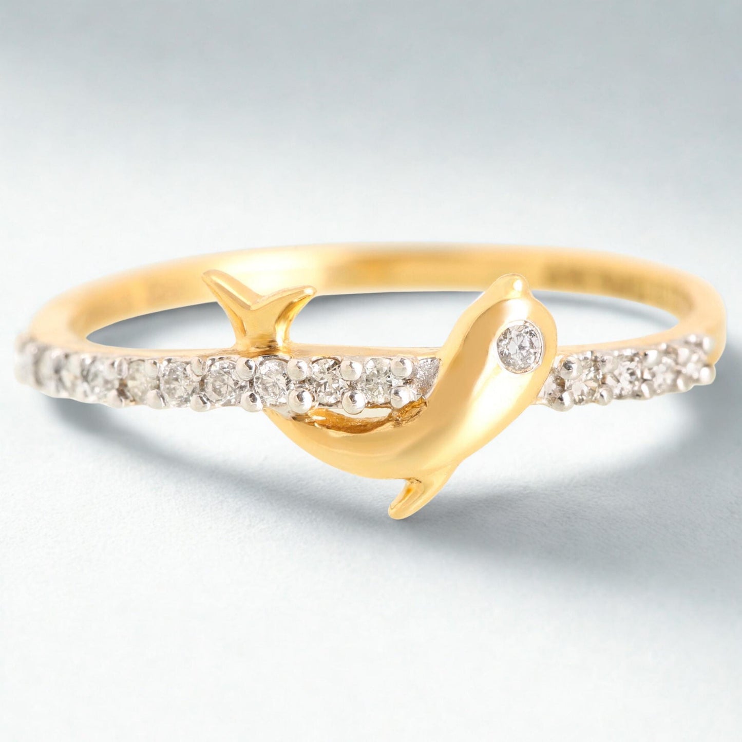 Dolphin Diamond Ring