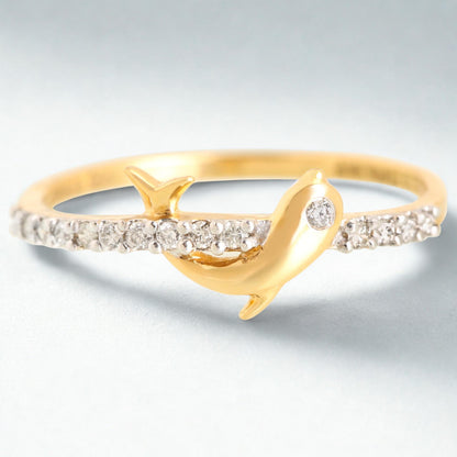 Dolphin Diamond Ring