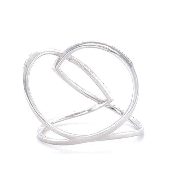 Intertwined Natural Diamond Loop Band Ring