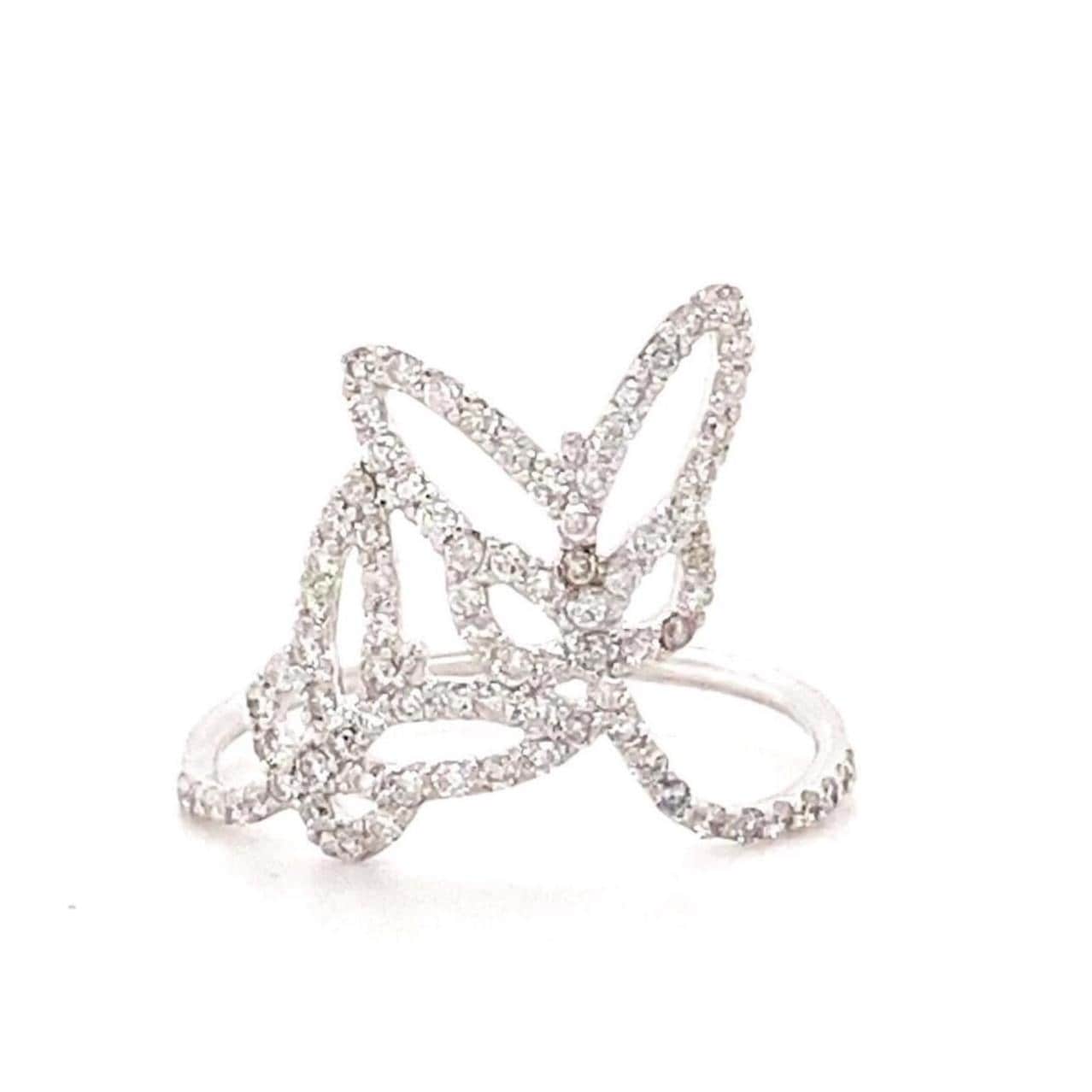 Double Butterfly Minimalist Ring