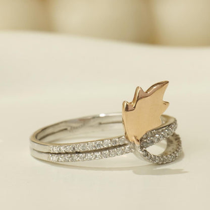 Feather Diamond Ring