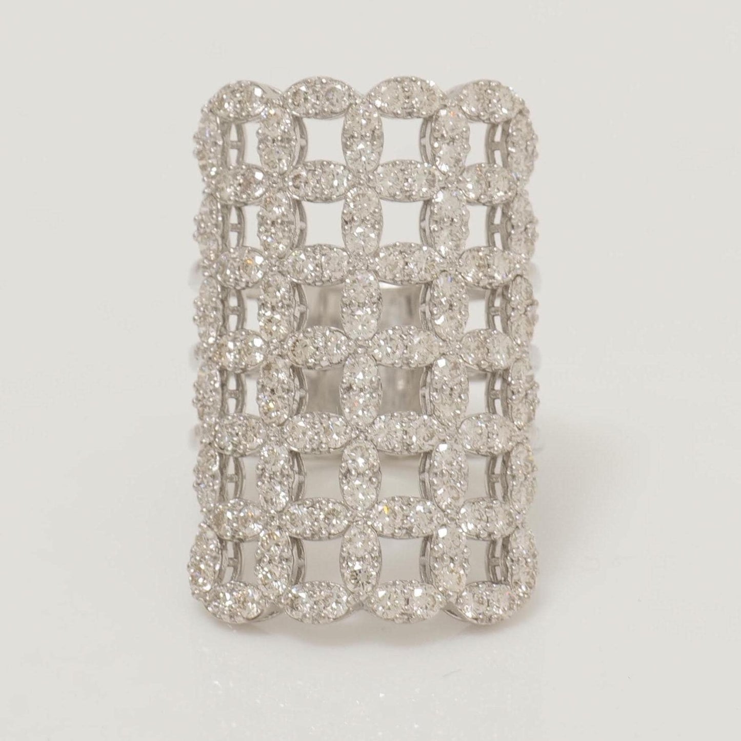 Check Design Wide Cocktail Ring
