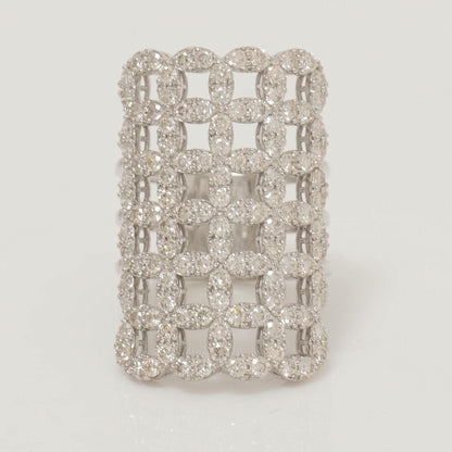 Check Design Wide Cocktail Ring