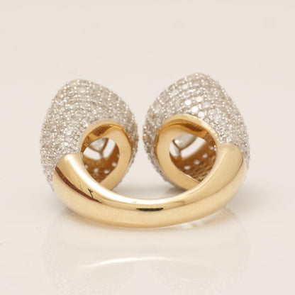 Marquise Halo Natural Diamond Band Ring