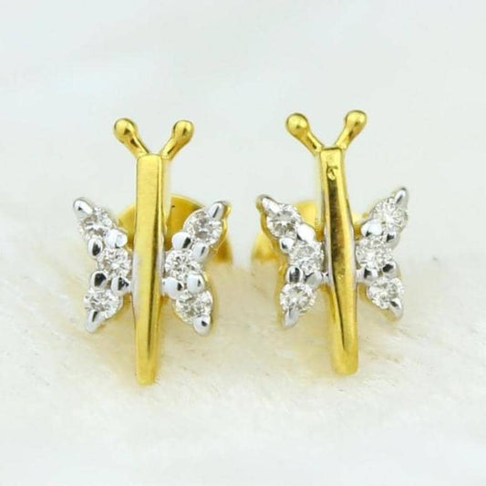Kids Dragonfly Diamond Stud Earrings