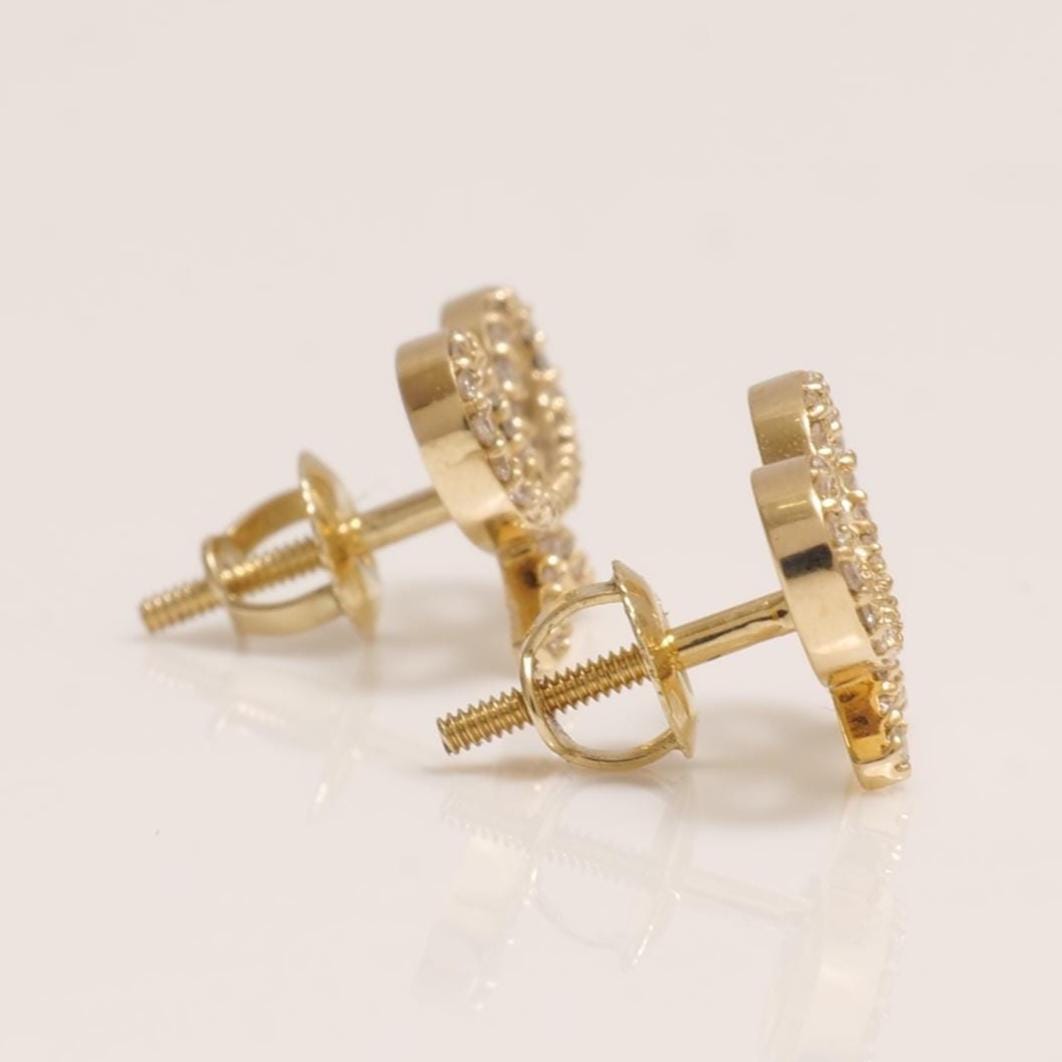 Kids Bow Diamond Earrings