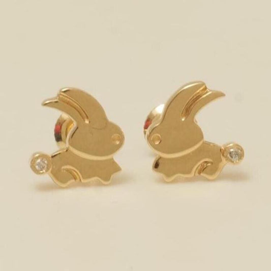 Kids Bunny Diamond Earrings